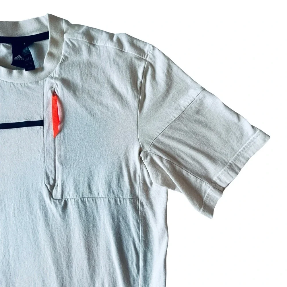 Adidas Built For Purpose Mens M Beige Utility Pocket Short Sleeve Tee GLX1226F20